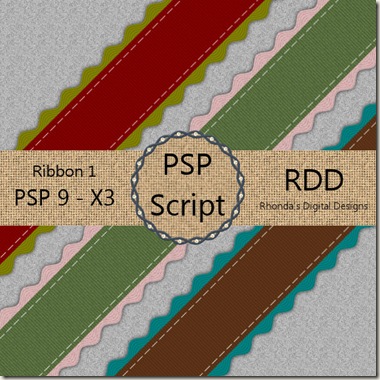 Ribbon 1 Script Paint Shop Pro Script works in PSP 9 - X3 by Rhonda's ...